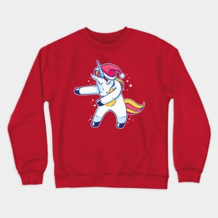 Christmas Unicorn Dab! Crewneck Sweatshirt